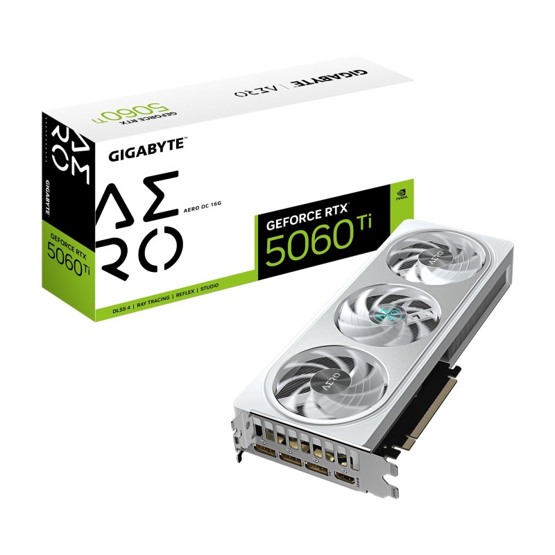 Graphics Card|GIGABYTE|NVIDIA GeForce RTX 5060 Ti|16 GB|GDDR7|128 bit|PCIE 5.0 16x|GPU 2647 MHz|Triple slot Fansink|1xHDMI|3xDis