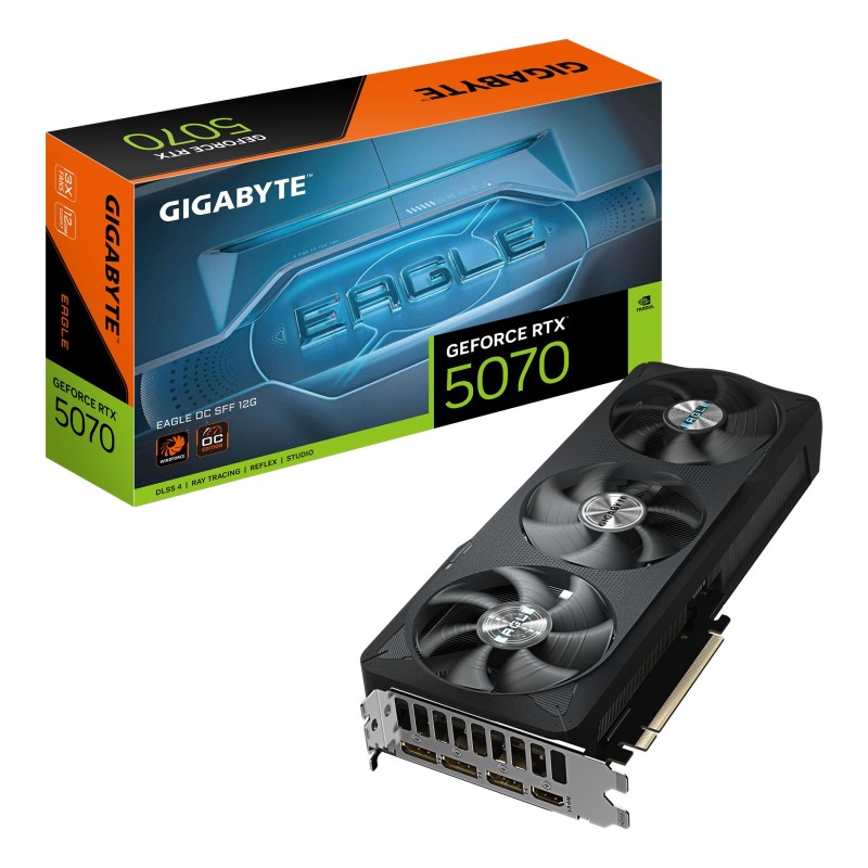 Graphics Card|GIGABYTE|NVIDIA GeForce RTX 5070|12 GB|GDDR7|192 bit|PCIE 5.0 16x|GPU 2587 MHz|Triple slot Fansink|1xHDMI|3xDispla