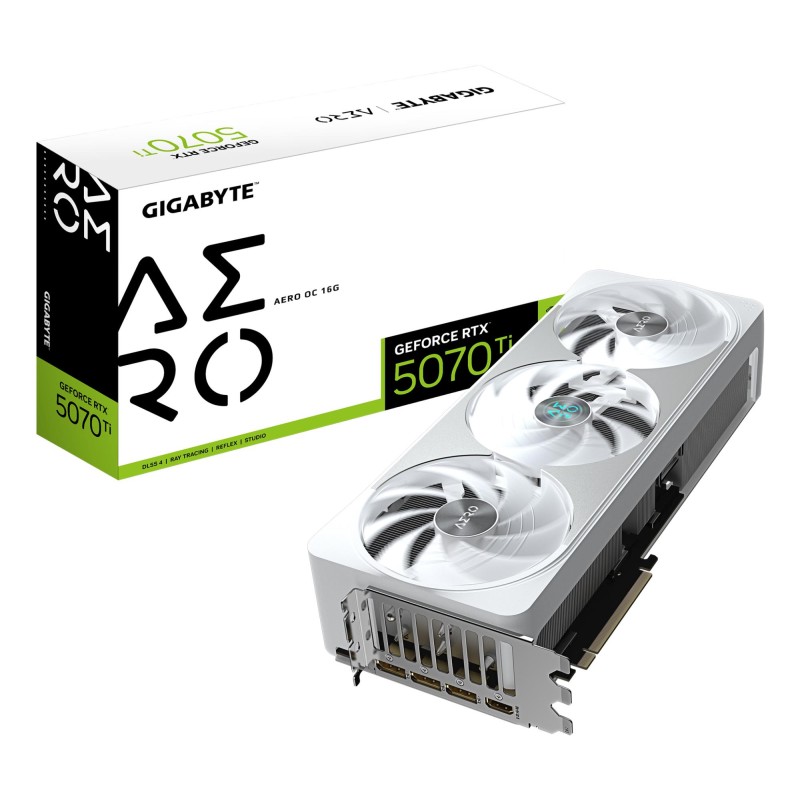 Graphics Card|GIGABYTE|NVIDIA GeForce RTX 5070 Ti|16 GB|GDDR7|256 bit|PCIE 5.0 16x|GPU 2588 MHz|Dual Slot Fansink|1xHDMI|3xDispl