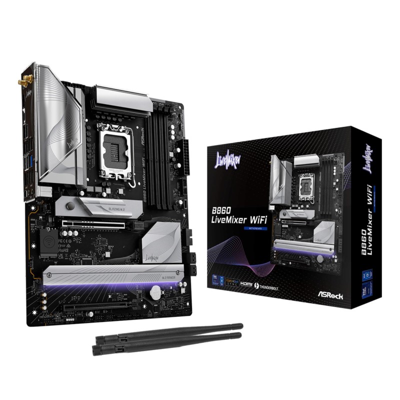 Mainboard|ASROCK|Intel B860 Express|LGA1851|ATX|Memory DDR5|Memory slots 4|1xPCI-Express 4.0 16x|1xPCI-Express 5.0 16x|1xM.2|1xH