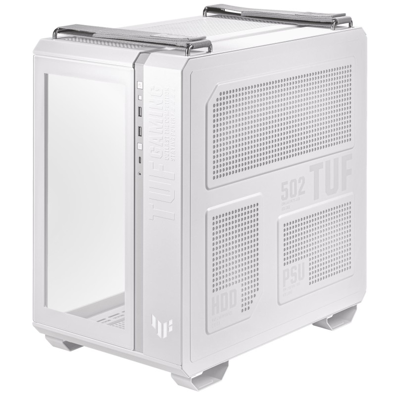 Case|ASUS|TUF Gaming GT502|MidiTower|Case product features Transparent panel|Not included|ATX|MicroATX|MiniITX|Colour White|GAMG