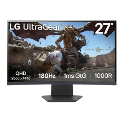 LCD Monitor|LG|27GS60QC-B|27"|Gaming/Curved|Panel VA|2560x1440|16:9|180 Hz|Matte|1 ms|Tilt|Colour Black|27GS60QC-B