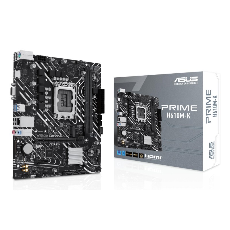 Mainboard|ASUS|Intel H610|LGA1700|Micro-ATX|Memory DDR5|Memory slots 2|1xPCI-Express 3.0 1x|1xPCI-Express 4.0 16x|1xM.2|1x15pin 