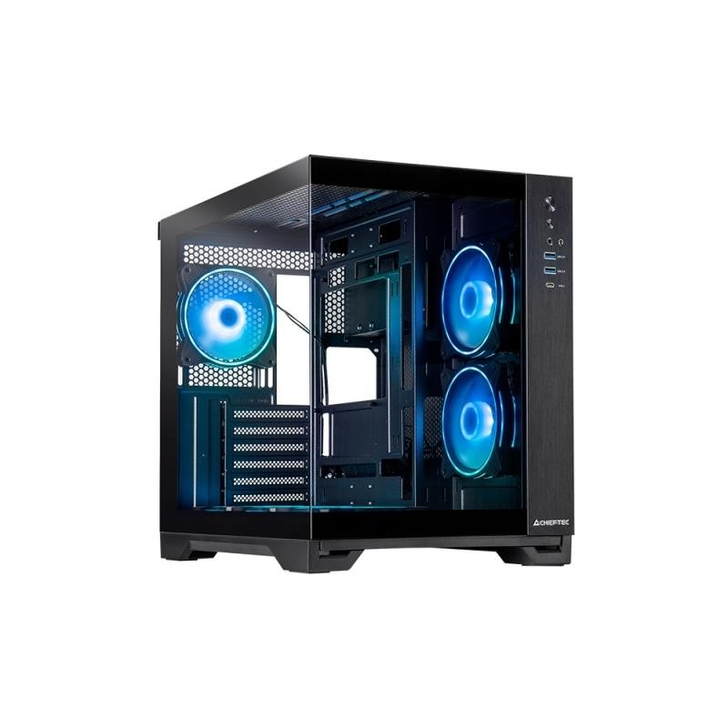 Case|CHIEFTEC|VISIO GM-30B-TG-OP|MidiTower|Case product features Transparent panel|Not included|ATX|MicroATX|MiniITX|Colour Blac