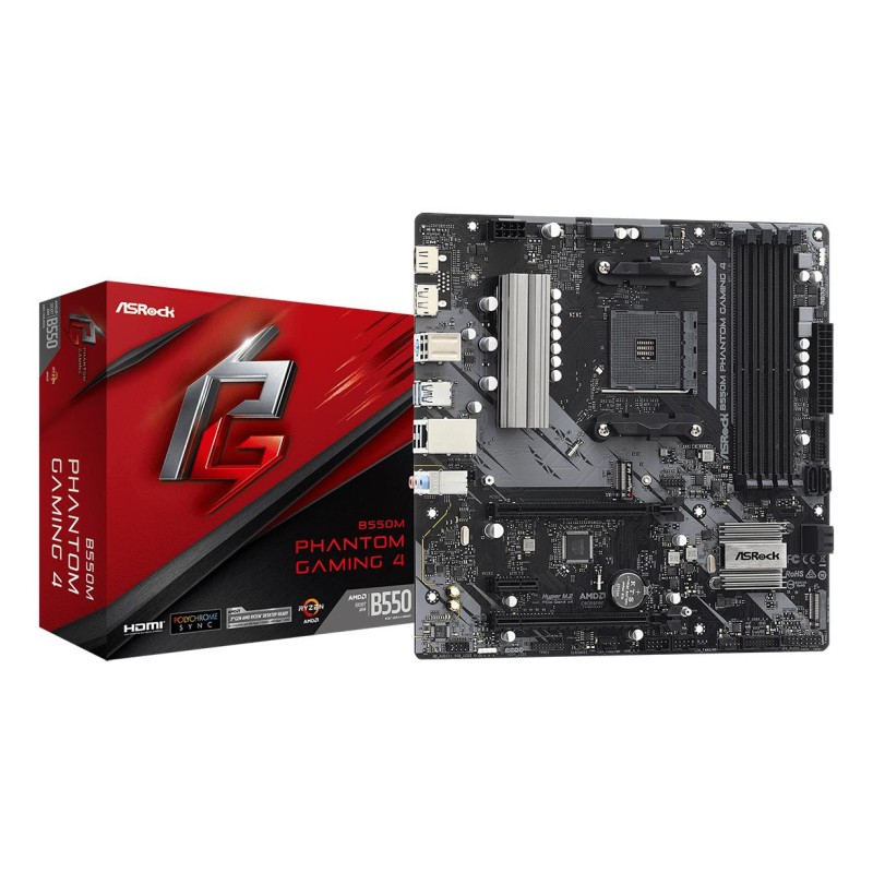 Mainboard|ASROCK|AMD B550|SAM4|MicroATX|1xPCI-Express 3.0 1x|1xPCI-Express 3.0 4x|2xM.2|1xPCI-Express 4.0 16x|Memory DDR4|Memory