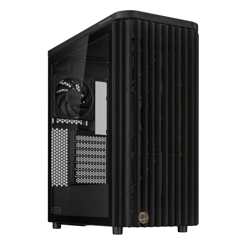 Case|ASUS|ProArt PA401 Wood Edition - Tempered Glass Panel|MidiTower|Case product features Transparent panel|Not included|ATX|Co