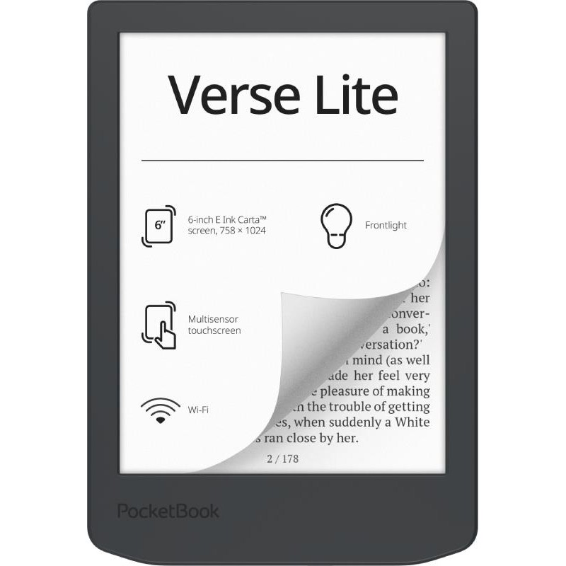 E-Reader|POCKETBOOK|Verse Lite 619 6'|6"|1024x758|1xUSB-C|Wireless LAN|Grey|PB619-T-WW
