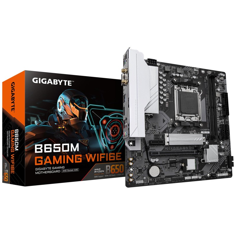 Mainboard|GIGABYTE|AMD B650|Socket AM5|micro ATX|RAM DDR5-SDRAM|2xSlots|Wi-Fi Yes|Bluetooth Yes|1xNumber of M.2 (M) slots|B650M 