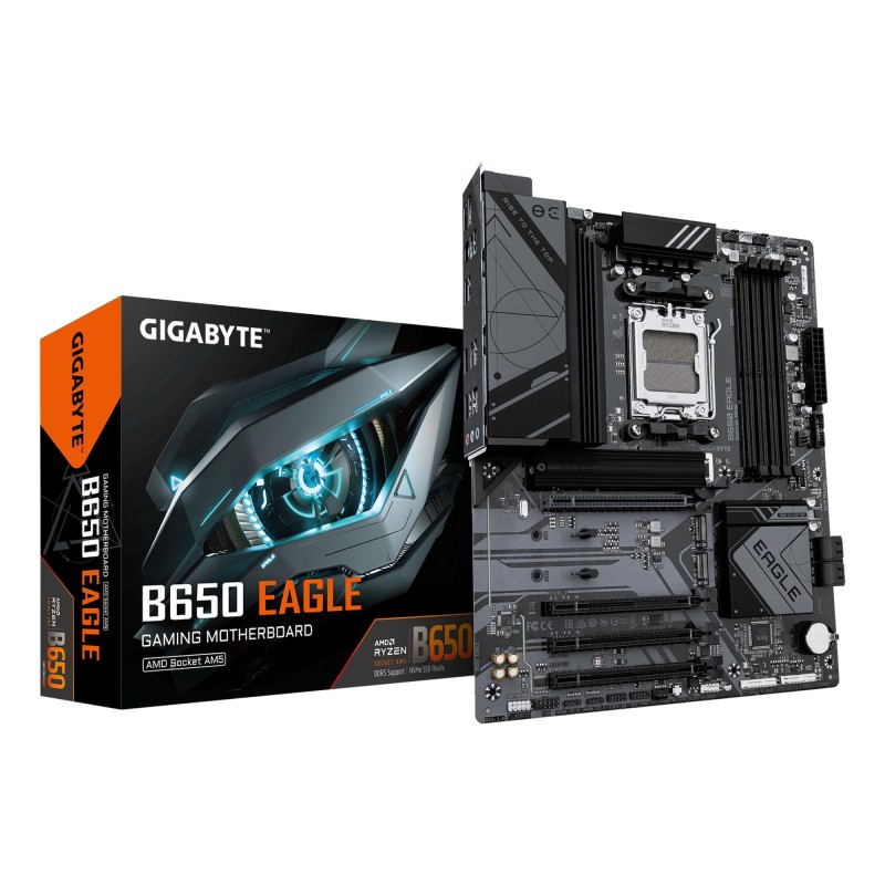 Mainboard|GIGABYTE|AMD B650|Socket AM5|ATX|RAM DDR5-SDRAM|4xSlots|3xNumber of M.2 (M) slots|B650 EAGLE AX (rev. 1.2)|B650EAGLE1.
