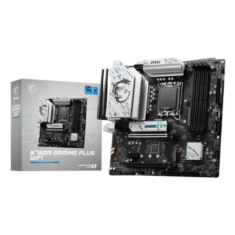 Mainboard|MSI|Intel B760 Express|LGA1700|Micro-ATX|Memory DDR5|Memory slots 4|1xPCI-Express 3.0 1x|1xPCI-Express 4.0 4x |1xPCI-E