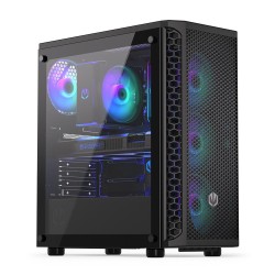 Case|ENDORFY|Signum 300 ARGB|MidiTower|Case product features Transparent panel|Not included|ATX|MicroATX|MiniITX|Colour Black|EY
