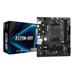 Mainboard|ASROCK|AMD A520|SAM4|Micro-ATX|Memory DDR4|Memory slots 2|1xPCI-Express 3.0 1x|1xPCI-Express 3.0 16x|1xM.2|1x15pin D-s